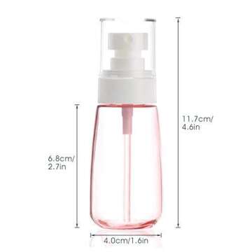 M-Aimee 60ml Fine Mist Spray Bottles - Travel Friendly