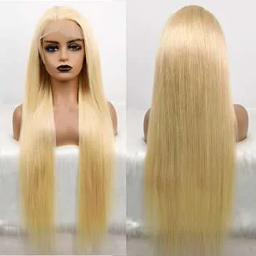 MYDIVA 613 Blonde 13x4 Lace Front Wig - 100% Human Hair, 180% Density