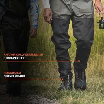 Simms Men's Tributary Stockingfoot Chest-High Fishing Waders - Durable, Breathable, Waterproof Fly Fishing Waders for Men, Basalt, (Large 9-11 Foot)