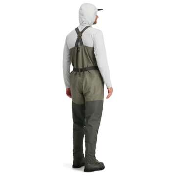 Simms Men's Tributary Stockingfoot Chest-High Fishing Waders - Durable, Breathable, Waterproof Fly Fishing Waders for Men, Basalt, (Large 9-11 Foot)