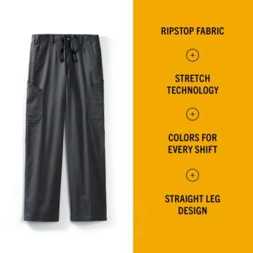 Carhartt Men’s Rugged Flex Ripstop Multi Cargo Pant — Dark Pewter, Small Short