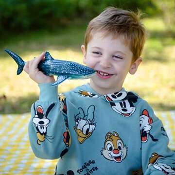 Gemini&Genius Whale Shark and Hammerhead Shark Toys - Ideal Educational Action Figures for Kids
