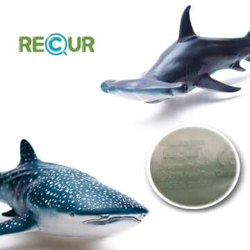 Gemini&Genius Whale Shark Action Figures for Kids