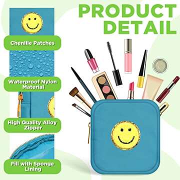 Zubebe Stylish Preppy Makeup Bags - 6 Pcs Set