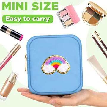 Zubebe Stylish Preppy Makeup Bags - 6 Pcs Set