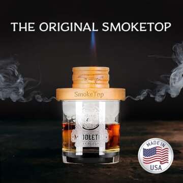 SmokeTop Cocktail Smoker Kit - Old Fashioned Chimney Drink Smoker for Cocktails, Whiskey, & Bourbon ...
