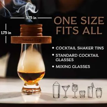SmokeTop Cocktail Smoker Kit - Old Fashioned Chimney Drink Smoker for Cocktails, Whiskey, & Bourbon With Sample Pack Of Wood Chips - by Middleton Mixology