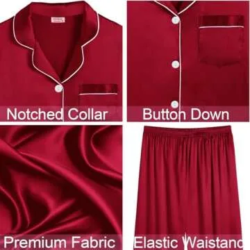 Buy SWOMOG Women Satin Pajamas 4pcs Set for Ultimate Comfort