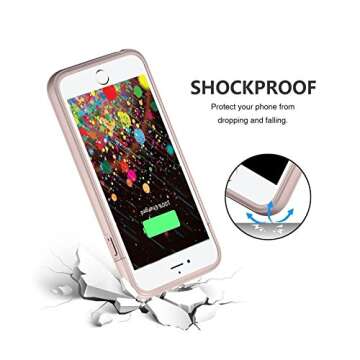 BIGFOX for iPhone 7 Plus Battery Case,for iPhone 8 Plus/7 Plus Charger Case 4200mAh Magnetic Battery Cases Slim Rechargeable External Battery Pack for iPhone 8 Plus/7 Plus/6S Plus/6 Plus (Rose Gold)