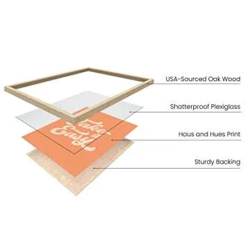 HAUS AND HUES Relax Sign Peach Pictures for Room - Cute Quote Posters and Inspirational Wall Art for Girls, Relax Wall Decor, Relax Art Sign, Relax Poster, Cute Posters for Teen (Beige Frame, 12x16)