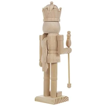 Wood Nutcracker With Staff Christmas Decoration Gift
