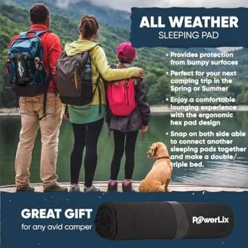 POWERLIX Ultralight Sleeping Pad for Camping with Inflating Bag– Compact Lightweight Camping Mat, Outdoor Backpacking Hiking Traveling Airpad Camping Air Mattress Sleeping Mat