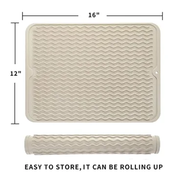 MicoYang Silicone Dish Drying Mat - Versatile & Easy to Clean