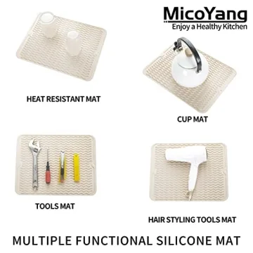 MicoYang Silicone Dish Drying Mat - Versatile & Easy to Clean
