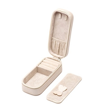 LOKHO Pearl White Travel Jewelry Box for Fashionistas