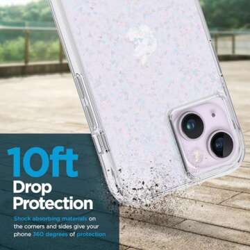 Case-Mate iPhone 15 Plus / 14 Plus 6.7" Case - Twinkle Diamond with 10ft Drop Protection and Eco-Fri...