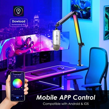 RGB Mic Boom Arm – Stylish & Sturdy Microphone Support