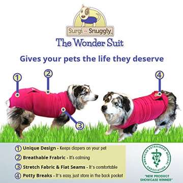 SurgiSnuggly Disposable Dog Diapers Female or Male Dogs, Great Cover for Female Dog Diapers for Heat...