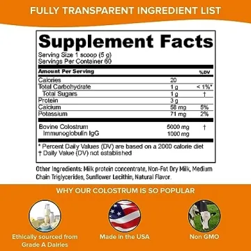 Pure Velvet Bovine Colostrum Powder for Gut Health and Growth