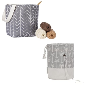 TOGETRUE Yarn Bag, Knitting Crochet Bag, Yarn Storage Tote Bag Organizer for Small Crocheting Projec...