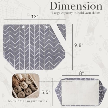 Stylish TOGETRUE Yarn Bag for Knitting and Crocheting Projects