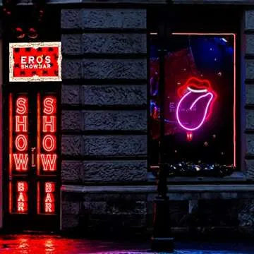 Wanxing Lips Neon Sign Red Led Sign Big Tongue Neon Lights Sexy Neon Signs for Wall Decor USB Powered Switch Light up Sign Neon Lights for Bedroom Living Room Christmas Party Decoration