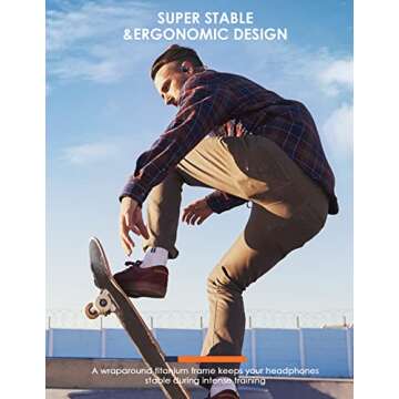 Oraimo Open Ear Headphones, Wireless Earbuds for Android & iPhone, Open Ear Earbuds, Built-in Mic,Sweat/Splash Proof, 16 Hrs Music Play, for Running Cycling Climbing with Deep Base