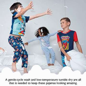 Disney Little Boys' 2-Piece Snug-fit Cotton Holiday Pajama Set, Soft & Cute for Kids, Vampire Mickey