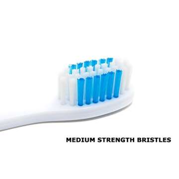 Lingito Travel Toothbrush, On The Go Folding Feature, Medium Bristle Brushes (3 Pack Medium-Multicolor)