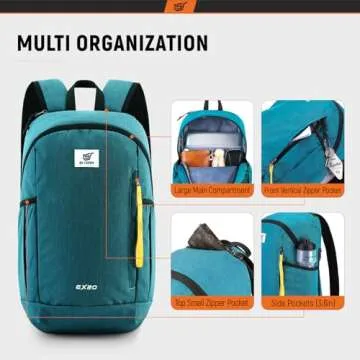 SKYSPER Small Backpack 20L Hiking Backpack Lightweight Travel Daypack for Women Men(Cyan)