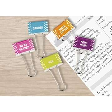 Teacher Created Resources Classroom Management Large Binder Clips
