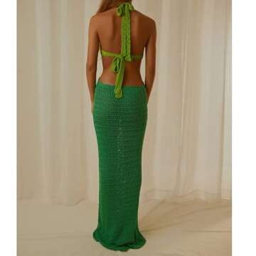 NUFIWI Vintage Tie Dye Bodycon Midi Dress for Women