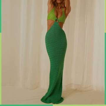 NUFIWI Vintage Tie Dye Bodycon Midi Dress for Women