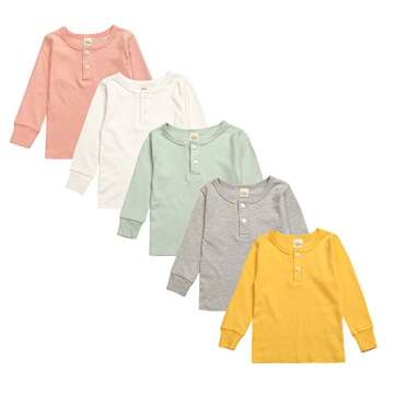 Kids Tales Little Boys Girls 2PCS Sleepwear Long Sleeve Sweatsuit Soft Cotton Solid Pajamas Sets Grey