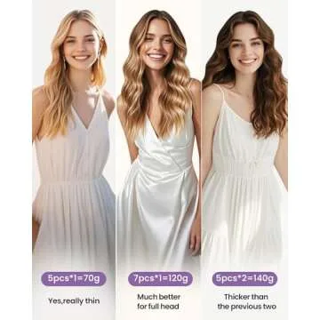 LaaVoo 24 Inch Human Hair Clip in Extensions for Luxe Volume