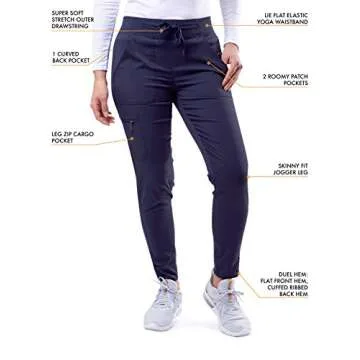 Adar Pro Yoga Jogger Pants - Stylish & Functional Scrubs
