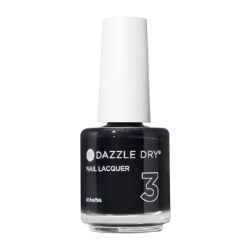 Dazzle Dry Nail Lacquer (Step 3) - Midnight Express - A blackest black. Full coverage cream. (0.5 fl...