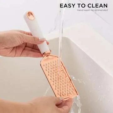 COOK WITH COLOR Kitchen Gadget Set Stainless Steel Utensils with Soft Touch Handles, Copper White, 7 Pieces