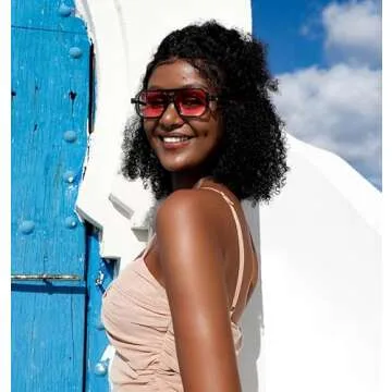 FEISEDY Retro 70s Square Aviator Sunglasses for All