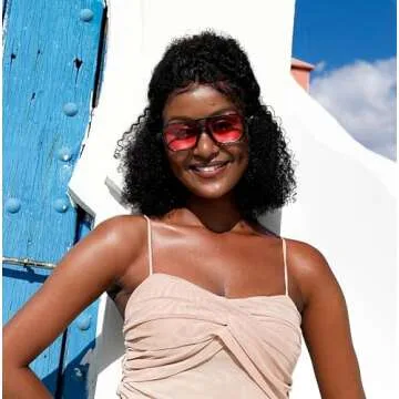 FEISEDY Retro 70s Square Aviator Sunglasses for All