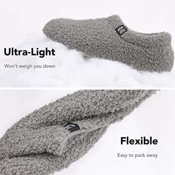 RockDove Women's Teddy Fleece Closed Back Indoor Slipper, Size 9-10 US Women, Dark Gray