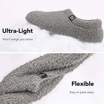 RockDove Women's Teddy Fleece Closed Back Indoor Slipper, Size 9-10 US Women, Dark Gray