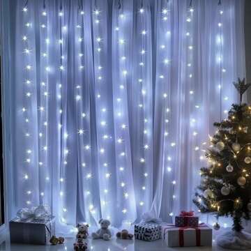 FUNPENY 300 LED USB Powered Curtain String Lights - 8 Modes & Waterproof