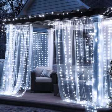 FUNPENY 300 LED Window Curtain String Lights - USB Powered