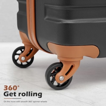 Coolife Luggage Set - Durable Hardshell Spinner Suitcases