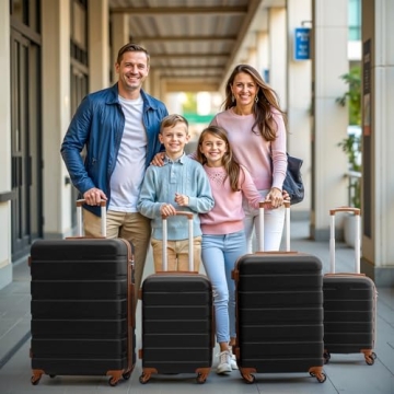 Coolife Luggage Set - Durable Hardshell Spinner Suitcases