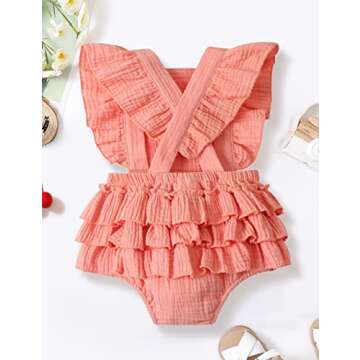 FRLOONY Baby Girl Clothes infant Summer Outfits Cow Head Letter Print Short Sleeve T-Shirt Floral Shorts Headband Set 3PCS (J, 0-3 Months)