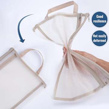 EOOUT 10 Pack Mesh Zipper Pouch Bags for Organizing