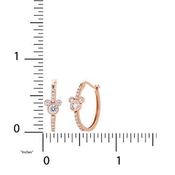 Disney Mickey Mouse Cubic Zirconia Hoop Earrings