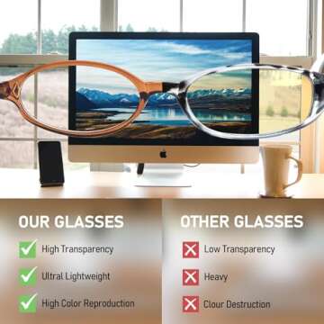 DreamCalf Y2K Style Clear Non-Prescription Eyewear